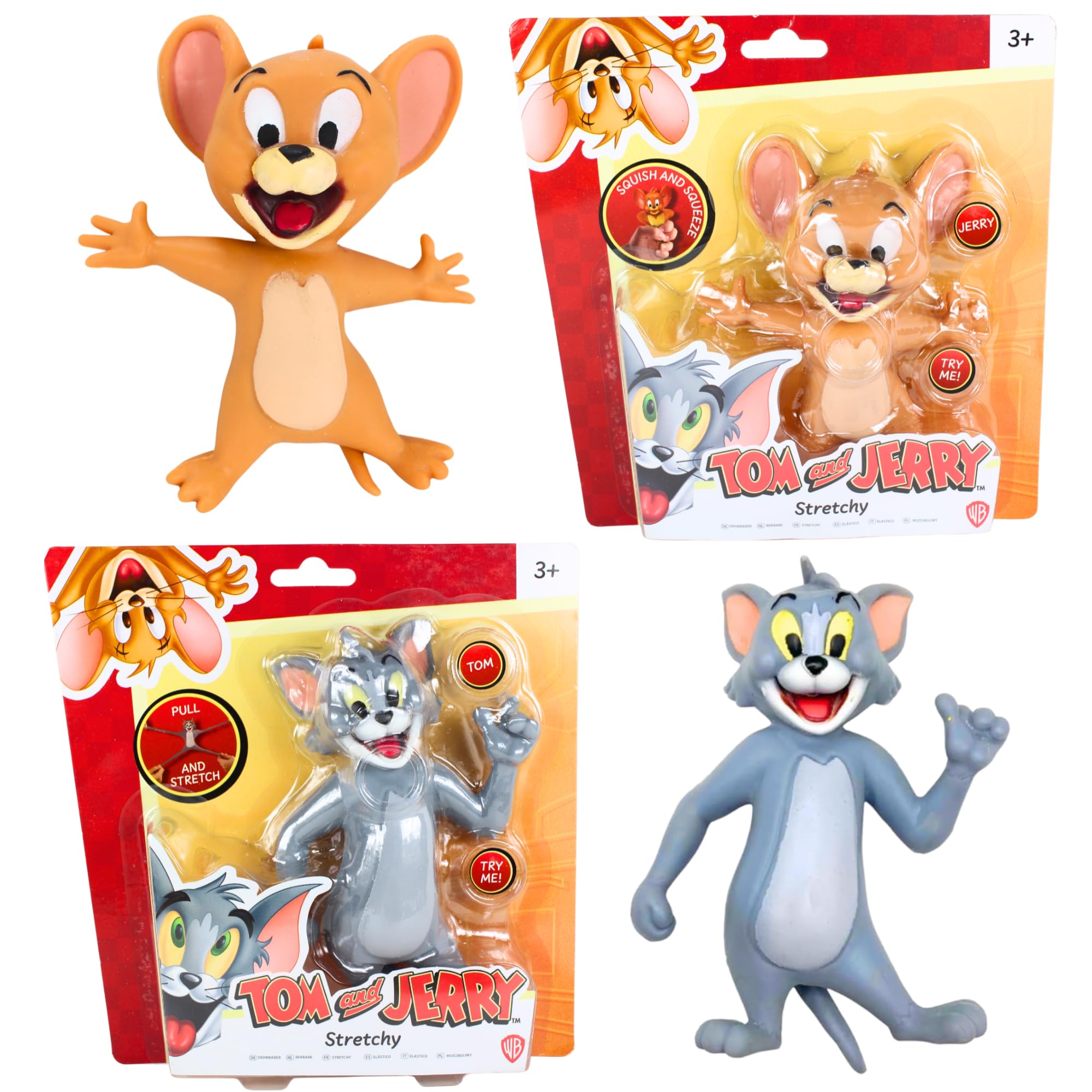 Tom and Jerry マスコット セット Amazon.com: Tom & Jerry Squishy Stretchy 5